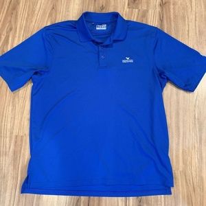 Under Armour Heat Gear Mens Polo Shirt Blue Loose